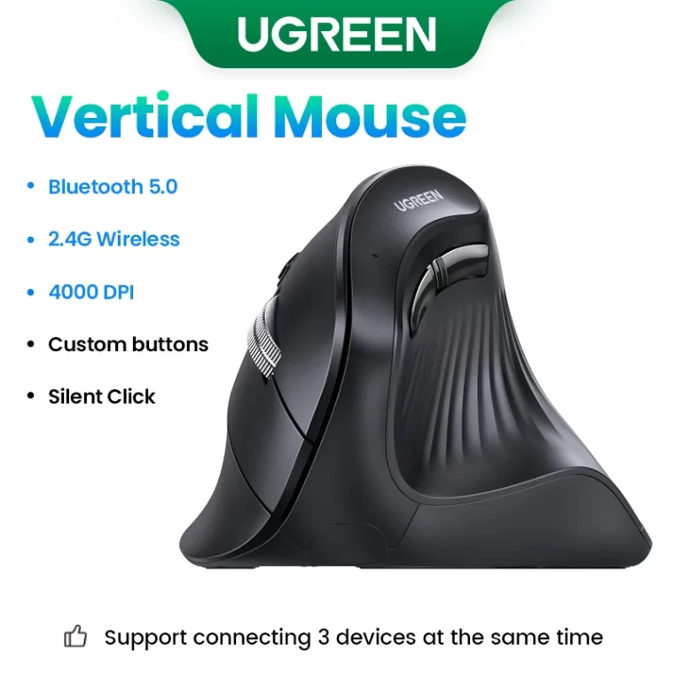 Mouse Vertical Ergonômico UGREEN MU008 Bluetooth 5.0 2.4G - Image 6