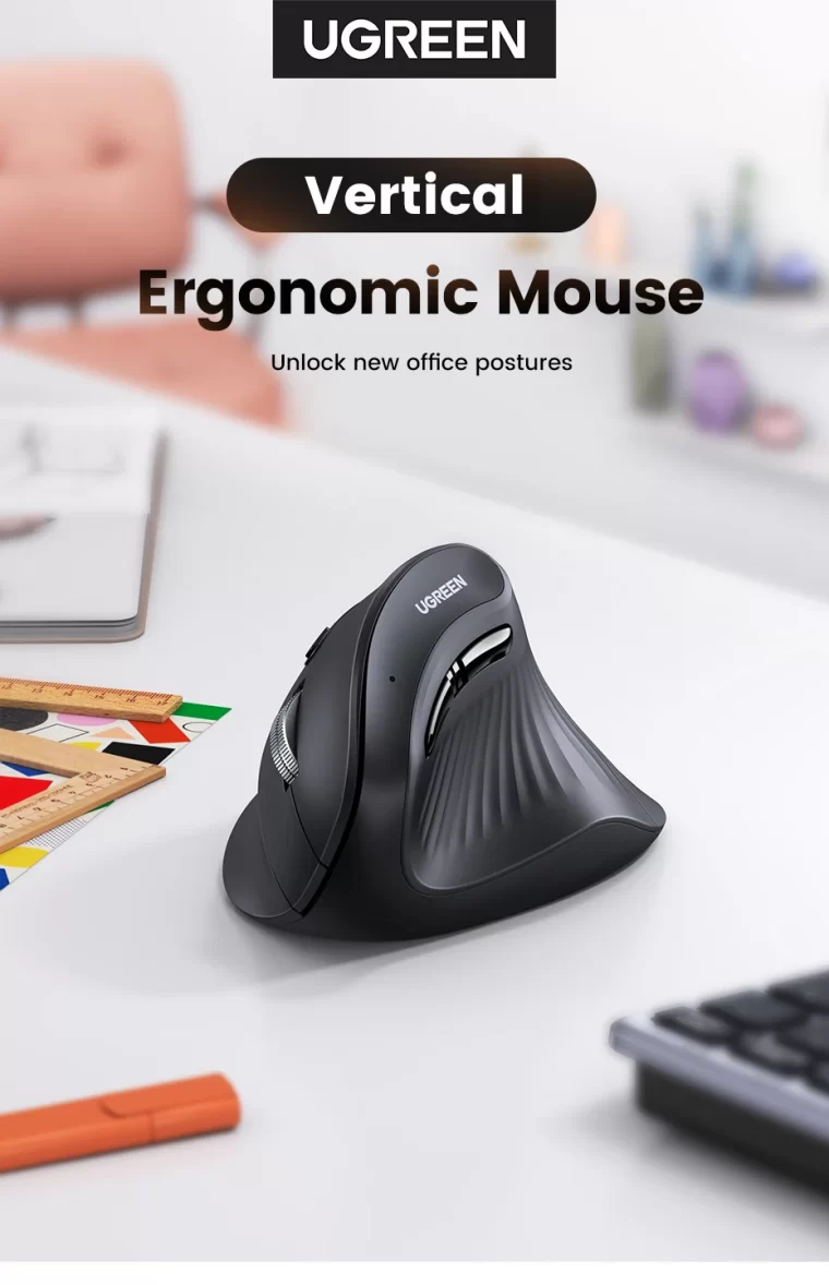 Mouse Vertical Ergonômico UGREEN MU008 Bluetooth 5.0 2.4G - Image 7